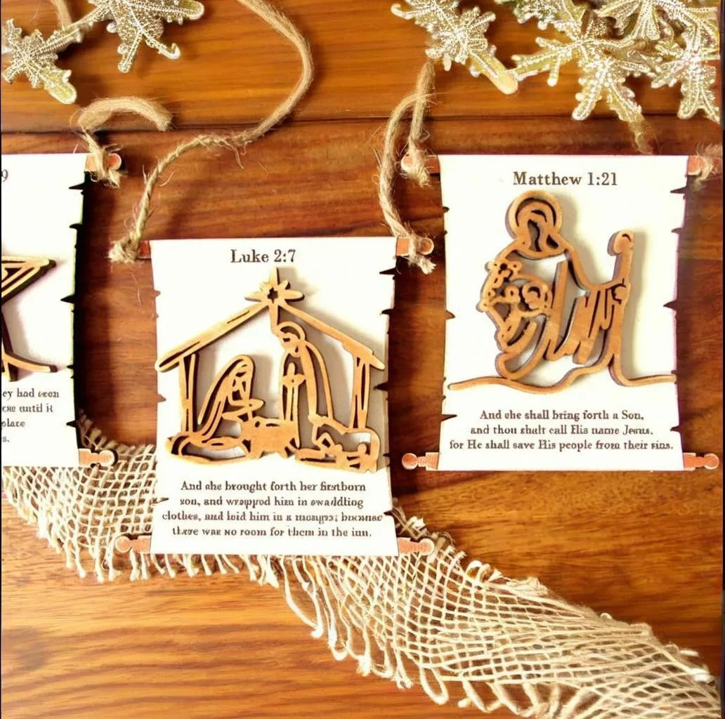 Nativity Scroll Ornament