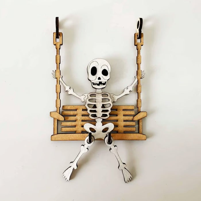 Cute and Whimsical — Handmade Ghost on a Swing Decor