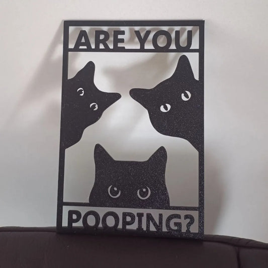 Cat Bathroom Sign