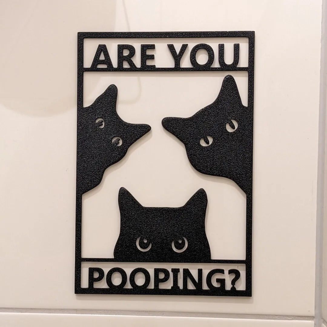 Cat Bathroom Sign