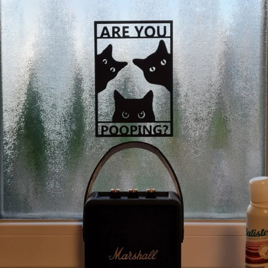Cat Bathroom Sign