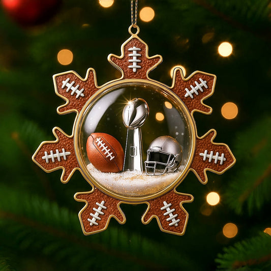 Baseball and Football Snowflake Ornament