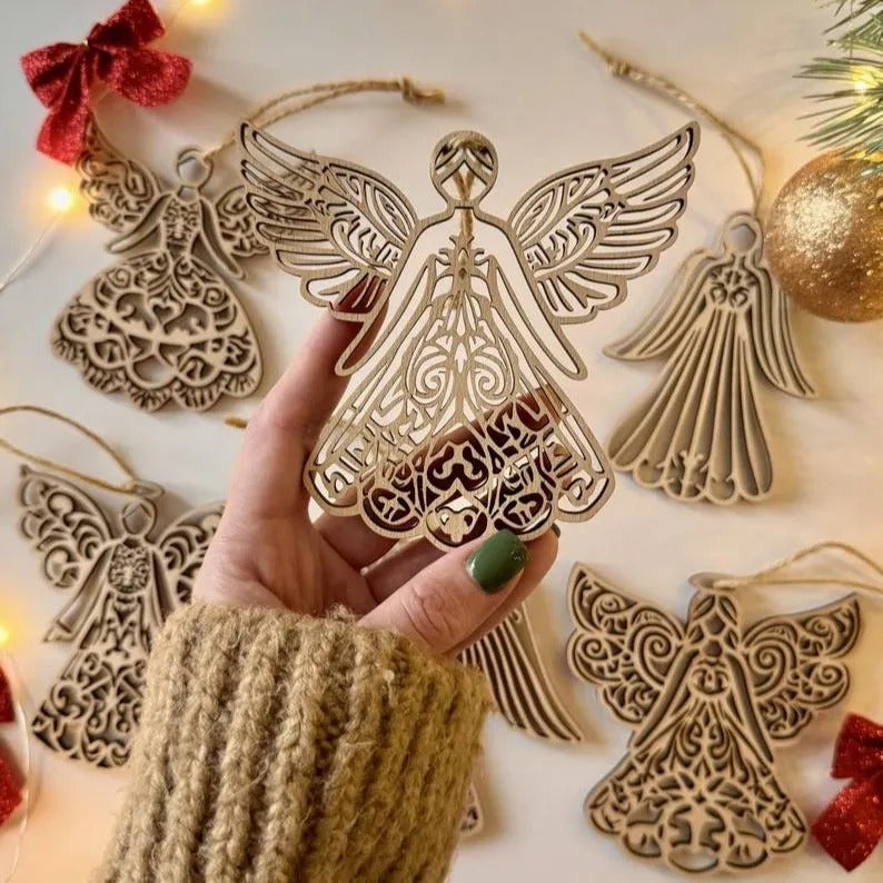Wooden Angel Ornament – Delicate Holiday Grace