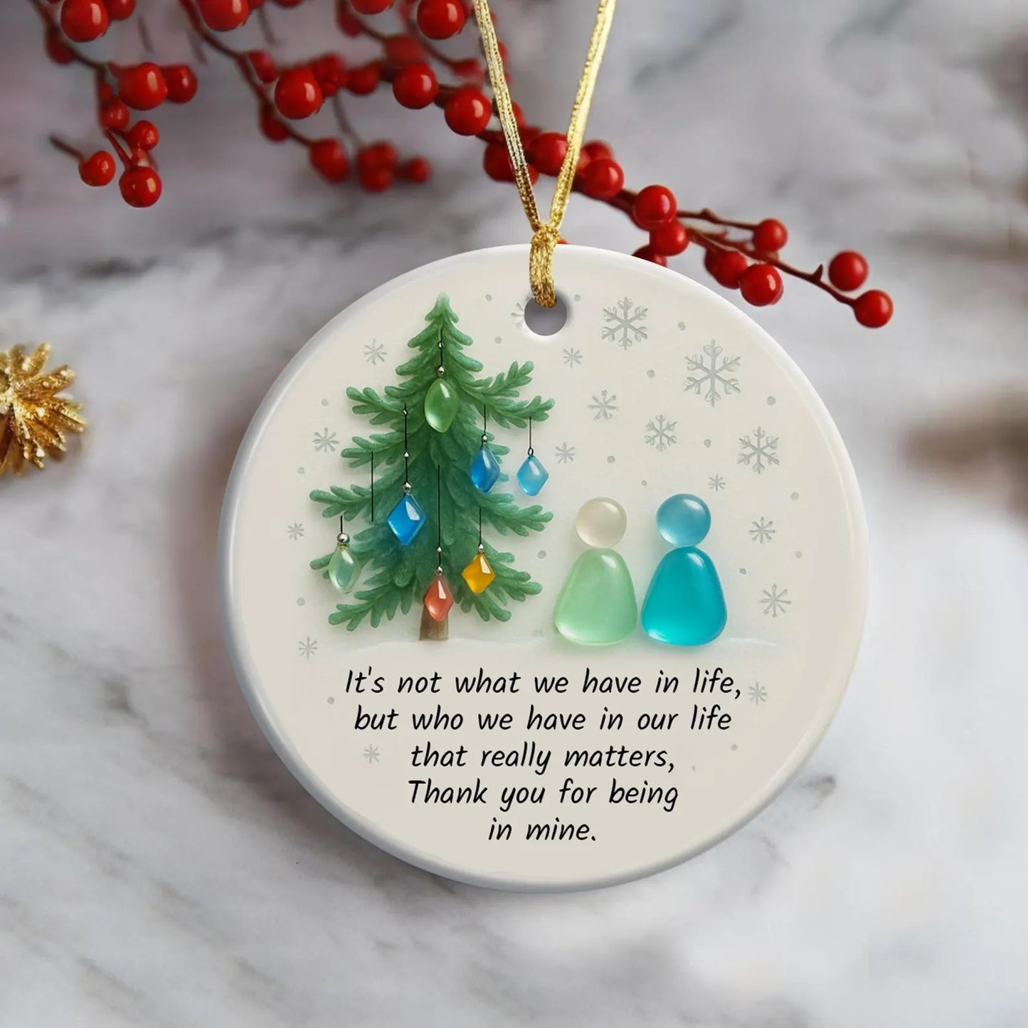 Sea Glass Timeless Friendship Ornament