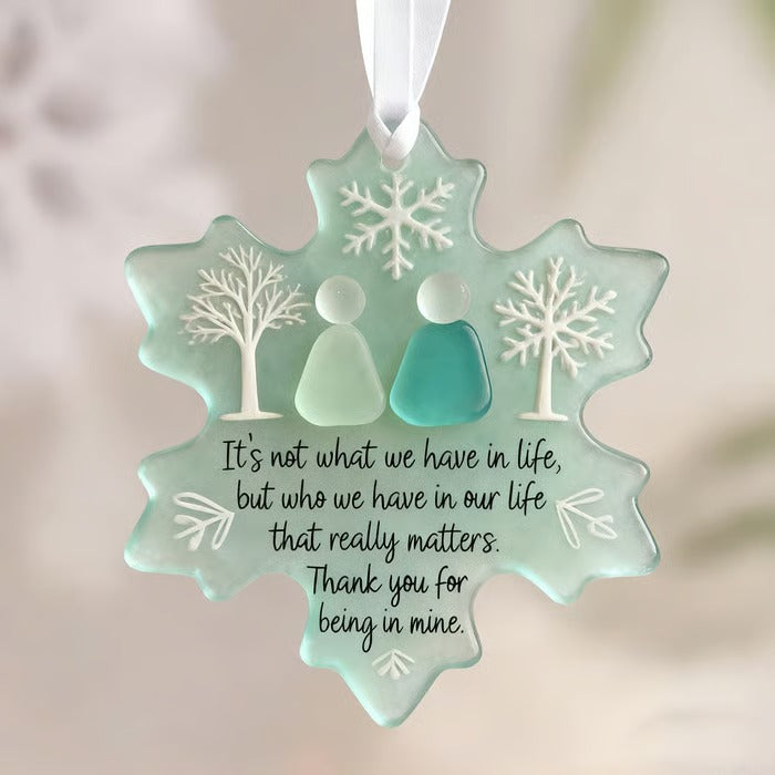 Snowflake-Shaped Sea Glass Friendship Decor