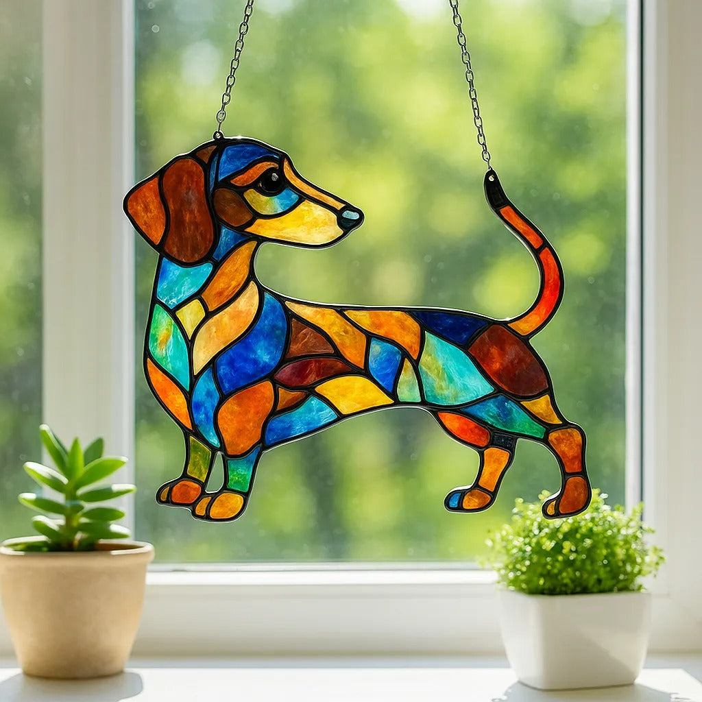 Dog Sun Catchers Window Hanging