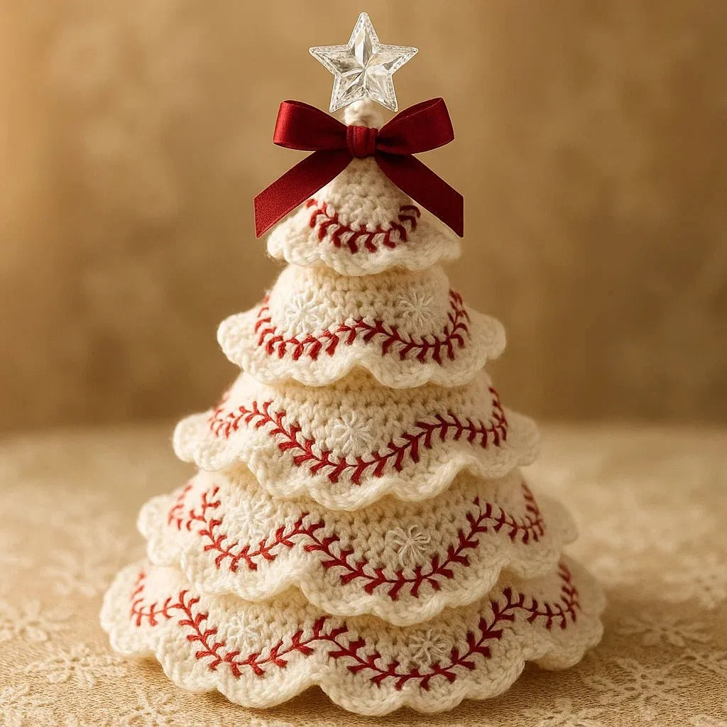 Handmade Football Crochet Christmas Tree Ornaments