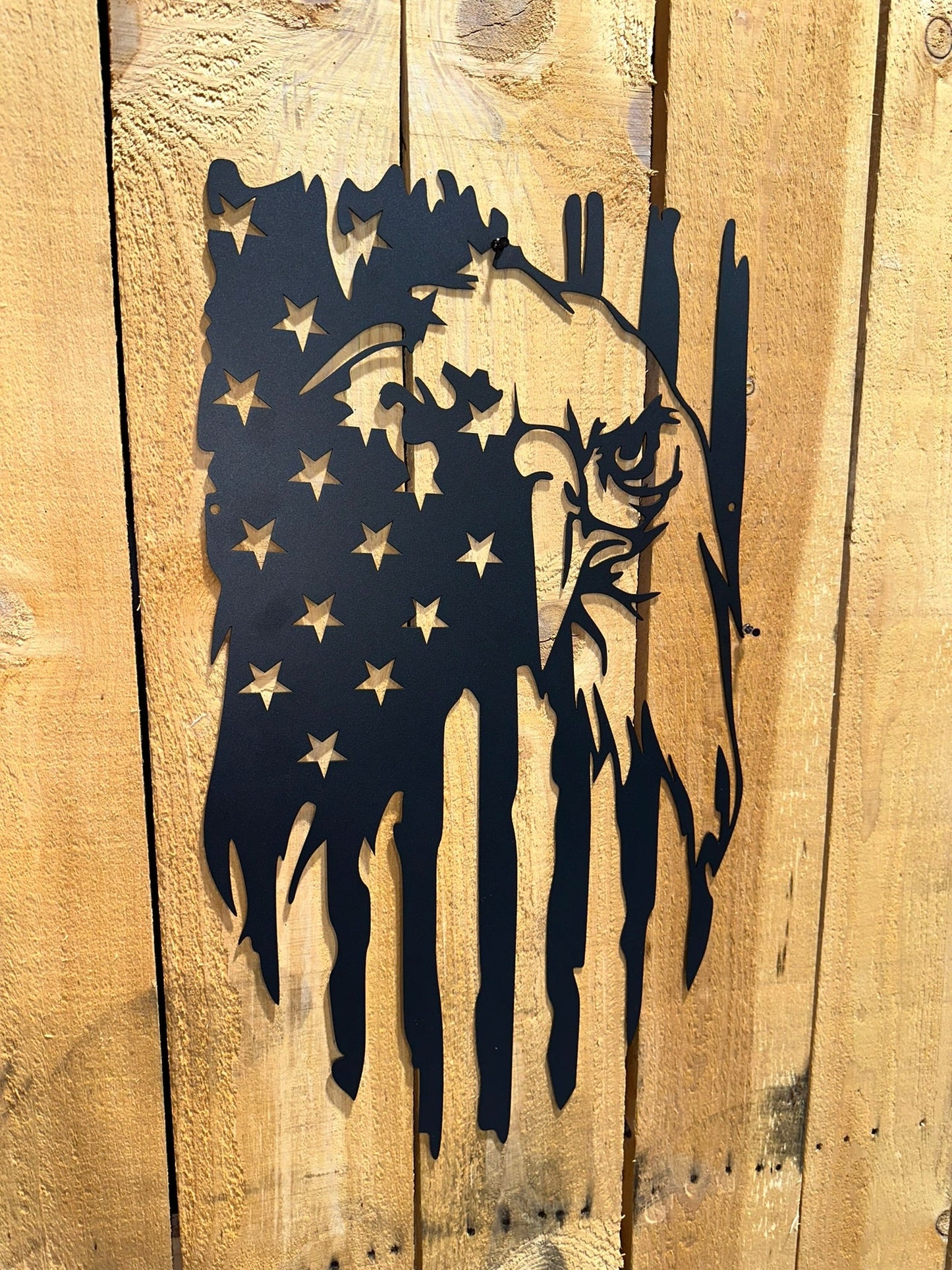 Flag Eagle Metal Wall Art