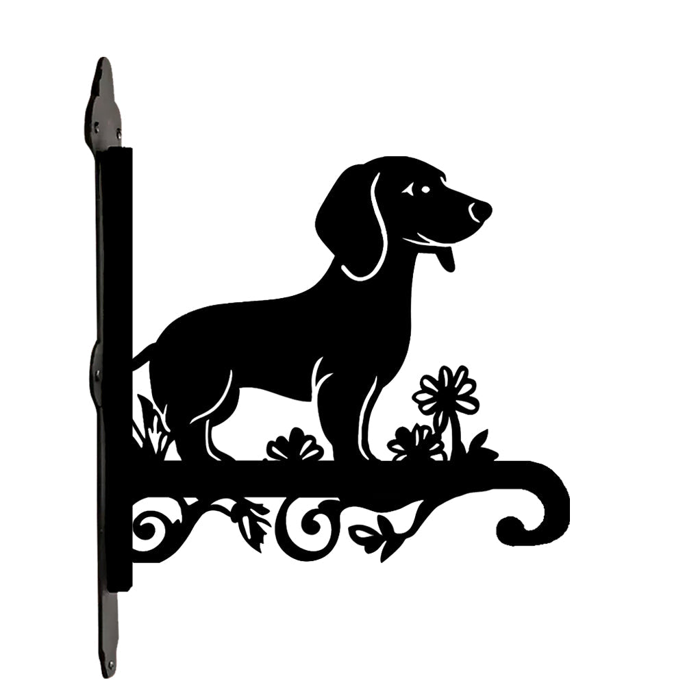 Dachshund Dog Metal Hanging Bracket Plant Stand