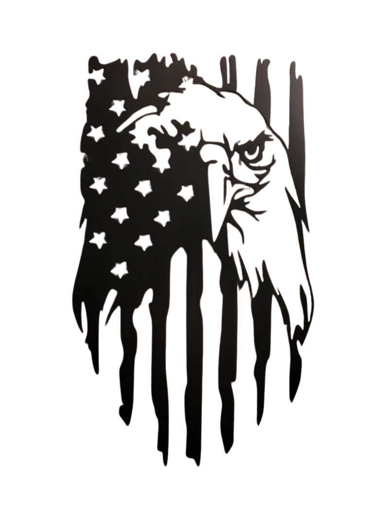 Flag Eagle Metal Wall Art