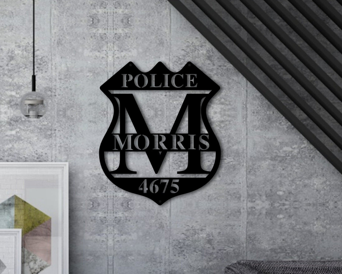Personalized Metal Sign for Police Officer Gift, Police Decor, Police Gifts, Last Name Sign, Family Name Sign, Custom Metal Wall Art
