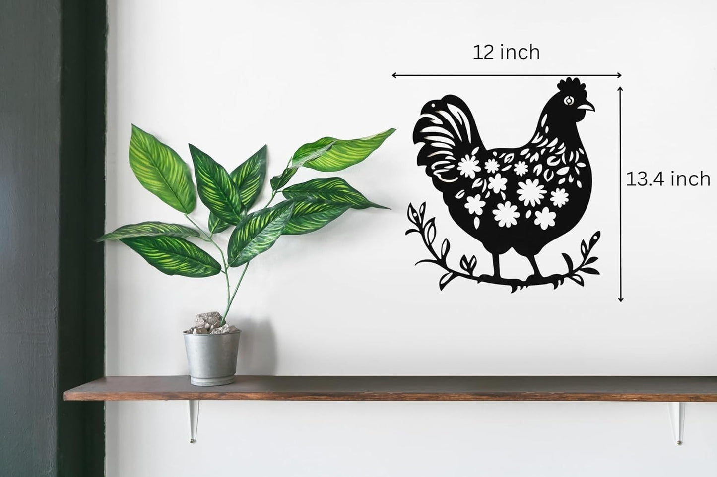 Chicken Hanging Metal Wall Art