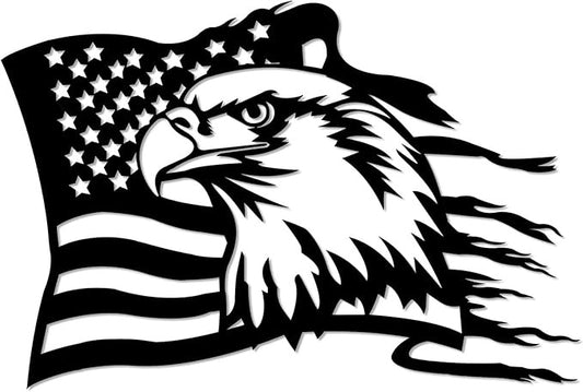 American Bald Eagle Metal Wall Art
